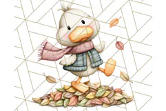 Fall Farm Animal Clipart, Autumn Barnyard PNG Illustrations Product Image 3