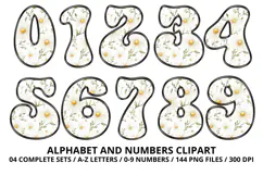 Honey bee Alphabet png clipart, honey bee letters doodle Product Image 5