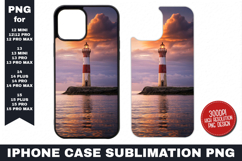 Light House iPhone Case Sublimation PNG | Sublimation Product Image 1