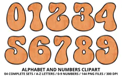 Summer Alphabet & Numbers PNG Clipart Doodle Letters 300 DPI Product Image 5