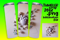 Fresh 20oz Tumbler Artwork , 3D Heart Product Image 1