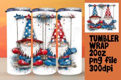 USA Independence Gnome Tumbler Wrap Product Image 1