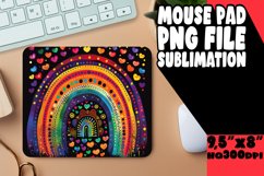 Chromatic Elegance: Rainbow Mouse Pad Sublimation Product Image 1