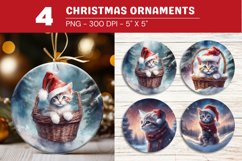 rounded christmas ornament cat kitten Product Image 1