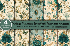 Victorian Scrapbook Paper JPG Product Image 1