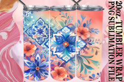 JOYFUL ESCAPE 20oz TUMBLER WRAP, Watercolor Pattern Product Image 1