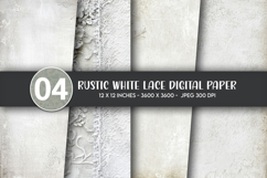 Rustic white lace digital paper Product Image 1