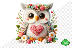 Whimsical Mother's Day Owl Clipart Product Image 1