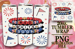 Joyful smiles 20oz tumbler wrap, Patriotic Product Image 1