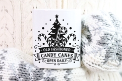 Old Fashioned Candy Canes Open Daily Svg, Candy Cane Svg. Product Image 9