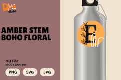 Amber Stem Boho Floral Monogram Product Image 1