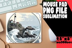 Scenic Landscape Sublimation Art Mouse Pad PNG Product Image 1