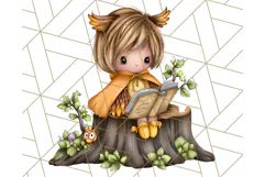 Woodland Autumn Parade Clipart PNG Fall Animals Product Image 3