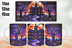 Halloween House Mug Wrap Sublimation 11oz, 12oz, 15oz Product Image 1
