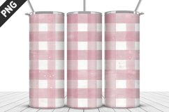 Pink Plaid Tumbler Design | Valentine&#039;s Day Tumbler Wrap Product Image 2