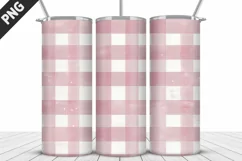 Pink Plaid Tumbler Design | Valentine's Day Tumbler Wrap Product Image 2