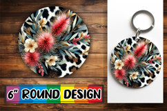 Sweet Circle Car Coaster PNG, Leopard Prints Product Image 1