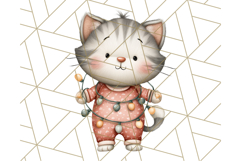 Christmas Pets in Pajamas Clipart PNG, Christmas Png Clipart Product Image 3