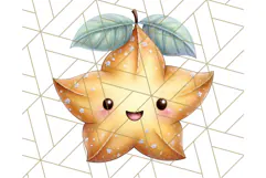 Fruit Doodles Clipart, Cute Cartoon Fruit PNG, Kawaii Food Product Image 3