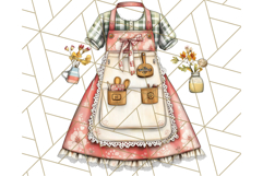 Cottagecore Kitchen Mixer, Apron PNG Clipart, Retro Floral Product Image 3