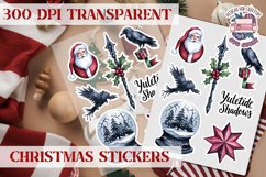 Christmas Sticker Sheet Gothic Dark Winter Holiday PNG Product Image 1