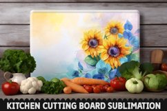 Cutting Board Sublimation Design - Sunflowers Sublimation Product Image 1