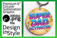 Stylish Circle Design for Keychains , Father's Day Product Image 1