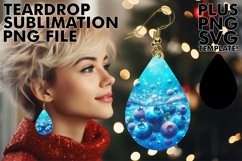 Bright TEARDROP Earrings Art PNG, 3D Fruits Product Image 1