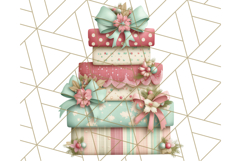 Pastel Christmas Clipart, Mint and Blush Holiday PNG Product Image 3