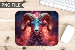 Aries Zodiac Sublimation Mouse Pad PNG Design Product Image 1