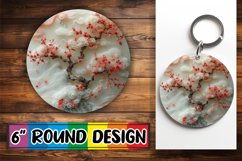 Springtime 3D Sublimation Circle Kaychain Design Print PNG Product Image 1