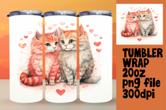 LUSH 20oz Sublimation Design , Cute Cat Product Image 1
