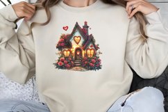 Valentines Day Fairy Houses Clipart PNG Product Image 1
