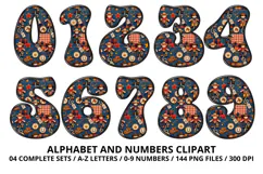 Vintage Toys Alphabet and Numbers PNG 300 DPI Product Image 5
