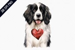 Valentine Dog Sublimation - Valentine Sublimation Design Product Image 1