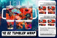 3D Floral Fantasy Tumbler Design 40oz Product Image 1
