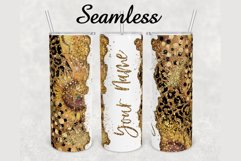 Leopard Print Gold Marble 20 oz sublimation design tumbler Product Image 1