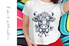 Highland Cow SVG Design for T-Shirts and Mugs Product Image 1