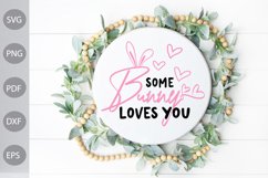 Some Bunny Loves You Round Sign SVG, Easter Home SVG Product Image 2