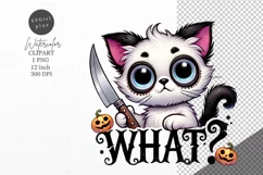 Halloween clipart, Cat clipart, Autumn clipart Product Image 1