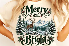 Merry and Bright PNG, Funny Christmas PNG, Merry Christmas Product Image 2