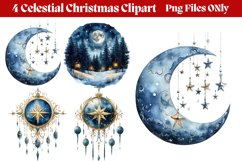 Celestial Christmas Clipart Sublimation PNG Product Image 1