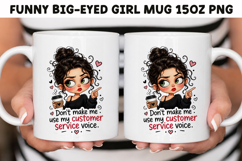Funny Big-Eyed Girl 15oz Mug Wrap Sublimation Bundle PNG. Product Image 19