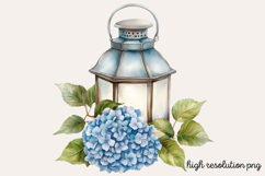 Hydrangea Watercolor Cliparts Bundle PNG Product Image 11