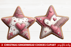 Christmas Gingerbread Cookies Clipart | Cute Holiday Cookie Product Image 1
