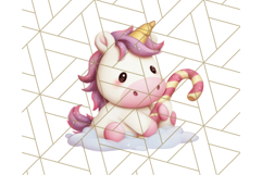 Cute Dessert Unicorn PNG Clipart with Cupcakes &amp; Candies Product Image 3