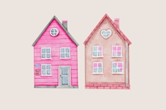 Houses watercolor illustration 4 items Product Image 2
