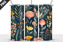 Flowers Tumbler Wrap | Sublimation Design | Tumbler PNG Product Image 1
