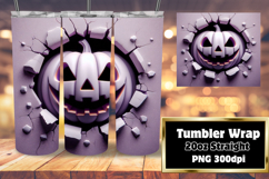 20oz Tumbler Graphic for Sublimation , 3D Pumpkin Product Image 1