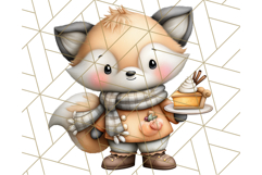 Thanksgiving Woodland Animals Clipart PNG Product Image 3